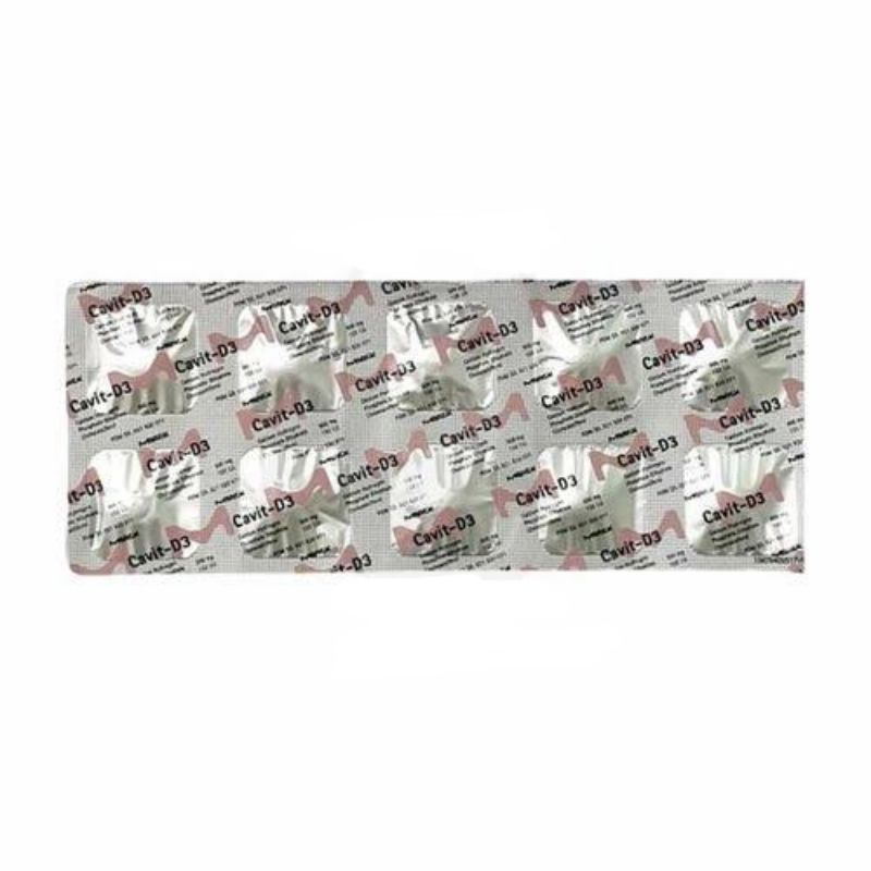 cavit-D3 cavit D3 vitamin suplemen makanan calcium kalsium 500mg D3 133iu isi 10 tablet 10's 10tab 1