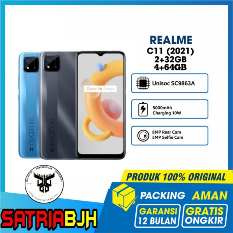 HP Realme C11 2021 RAM 2/32GB DAN 4/64GB GARANSI 1 TAHUN