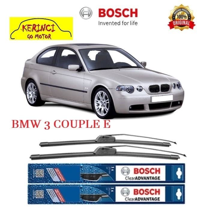 WIPER BOSCH CLEAR ADVANTAGE BMW 3 COUPLE E46 22&quot; &amp; 19&quot; SEPASANG WIPER