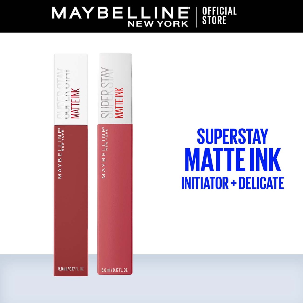 Maybelline Superstay Matte Ink Liquid Matte Lipstick (Tahan Lama 16 Jam) Initiator, Delicate