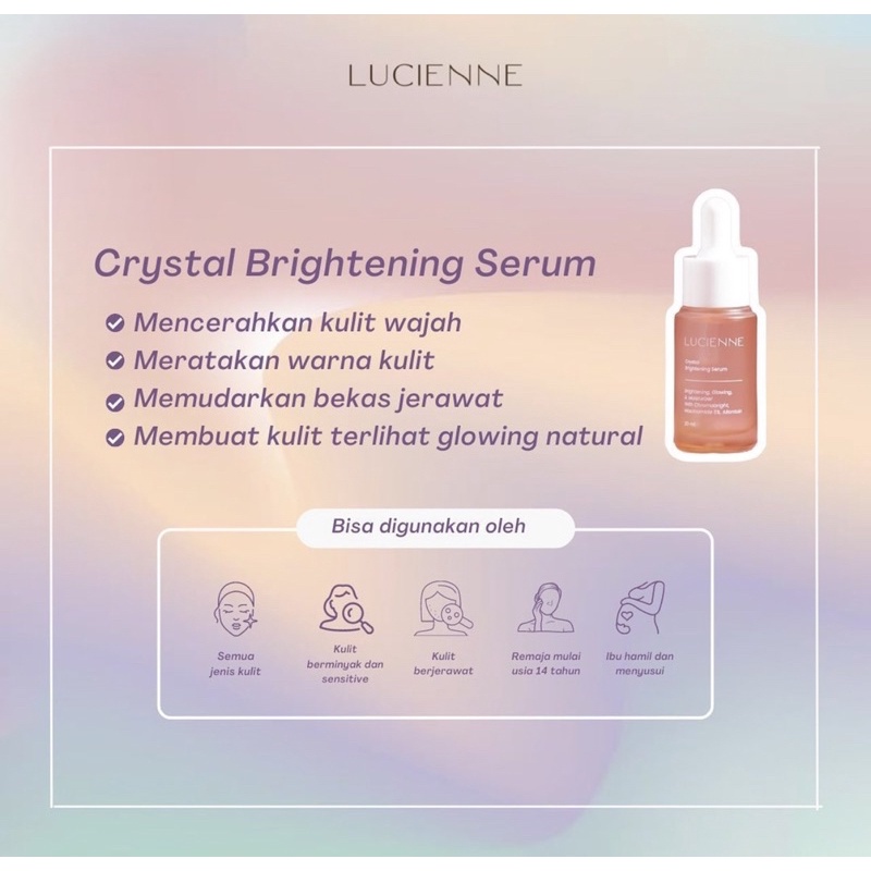 FREE GIFT - LUCIENNE advance arbuwhite 3% / crystal  for brightening / hibiscus lactic acid resurfacing night serum mencerahkan kulit sensitif bpom 20ml murah jerawat anti aging tanpa gragrance mengatasi bekas jerawat beruntusan bruntusan komedo serum