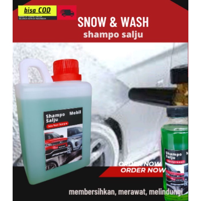 1.Lt Shampoo Coating, Shampo Snow Wash Mobil Motor  Shampo Salju - Shampo Mobil Motor Tanpa diSentuh