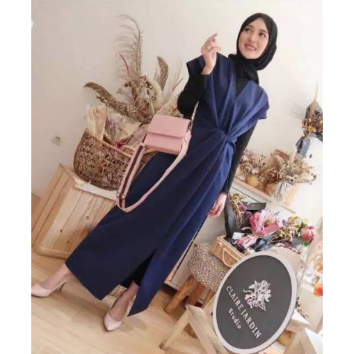 Basic Kaftan Zarfa Scuba Premium / CALAMARY SHOP / KAFTAN KEKINIAN / RAYA SIGNATURE