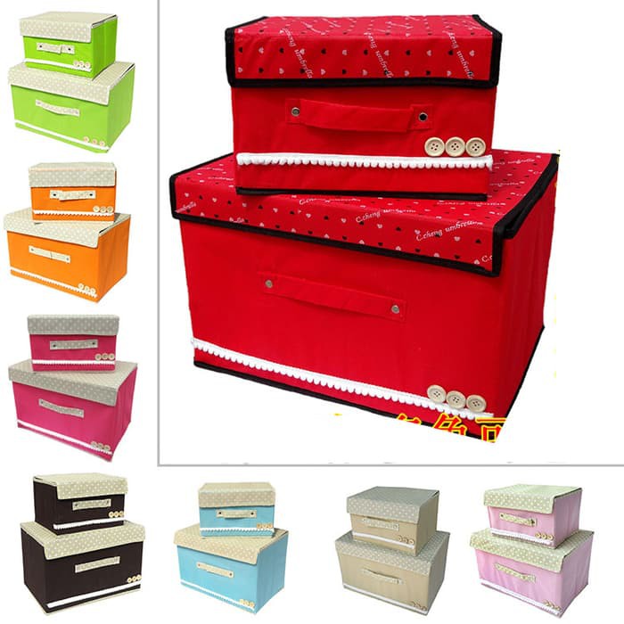 STORAGE BAG BOX ORGANIZER TEMPAT PENYIMPANAN BAJU MAINAN DLL