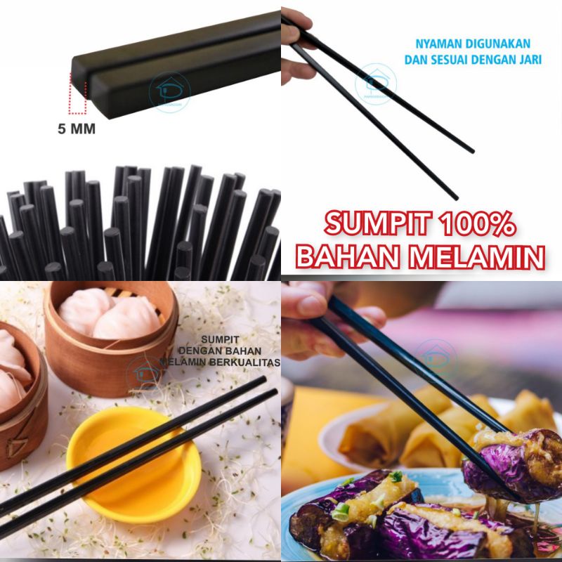Sumpit Melamine Melamin 1Pack  isi 10