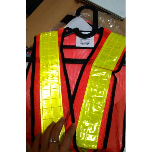 Rompi V Guard Jaring Orange / Safety Vest Scotlite PVC Rompi v proyek