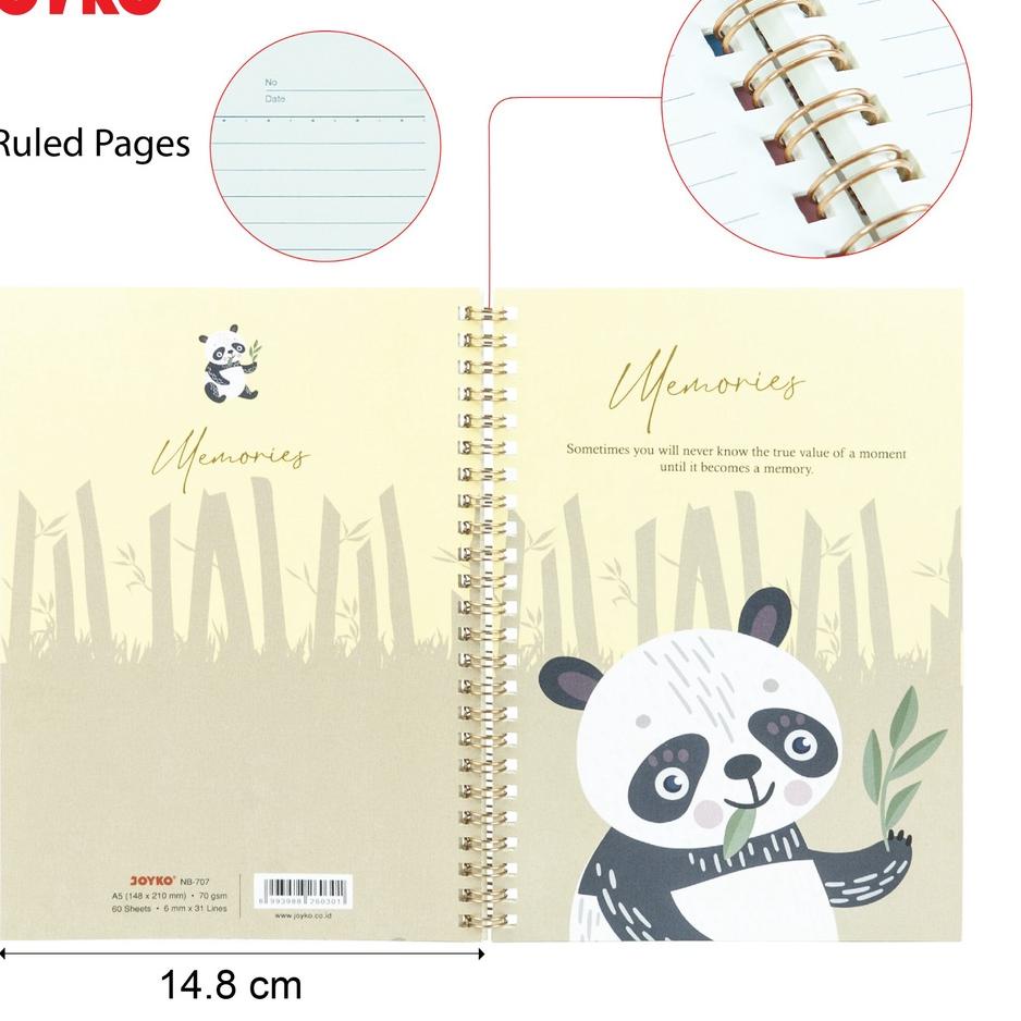 

Ready VNY0S Buku Tulis Catatan Bergaris Ruled Notebook A5 Joyko 46