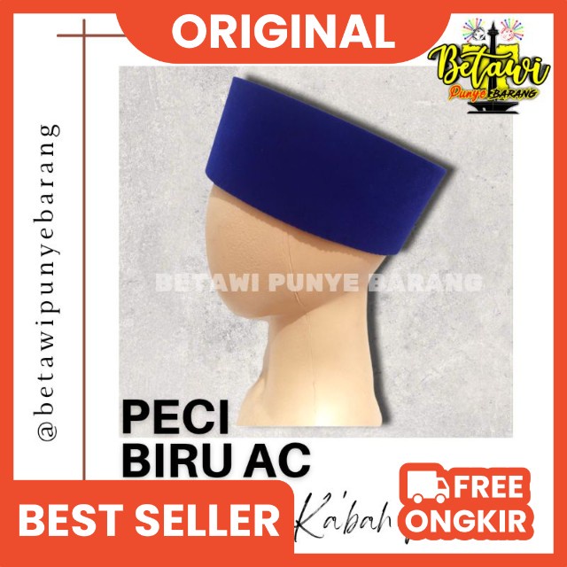 peci kopiah songkok biru polos