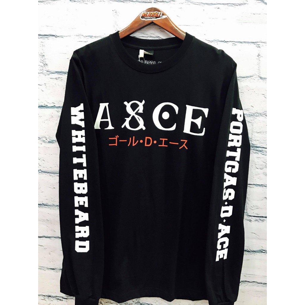 Kaos Lengan Panjang Asce Ultimate Onepiece Shirohige Black