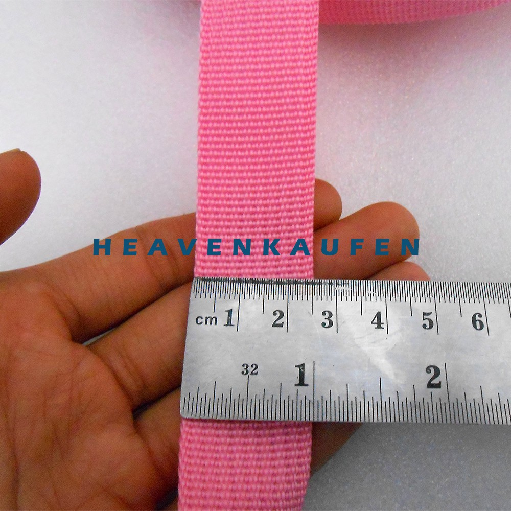 Webbing Tas 2,5 cm Pink / Merah Muda Meteran