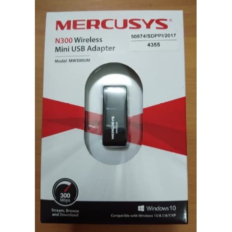 USB WIFI Adapter wireless Mercusys MW300UM 300Mbps