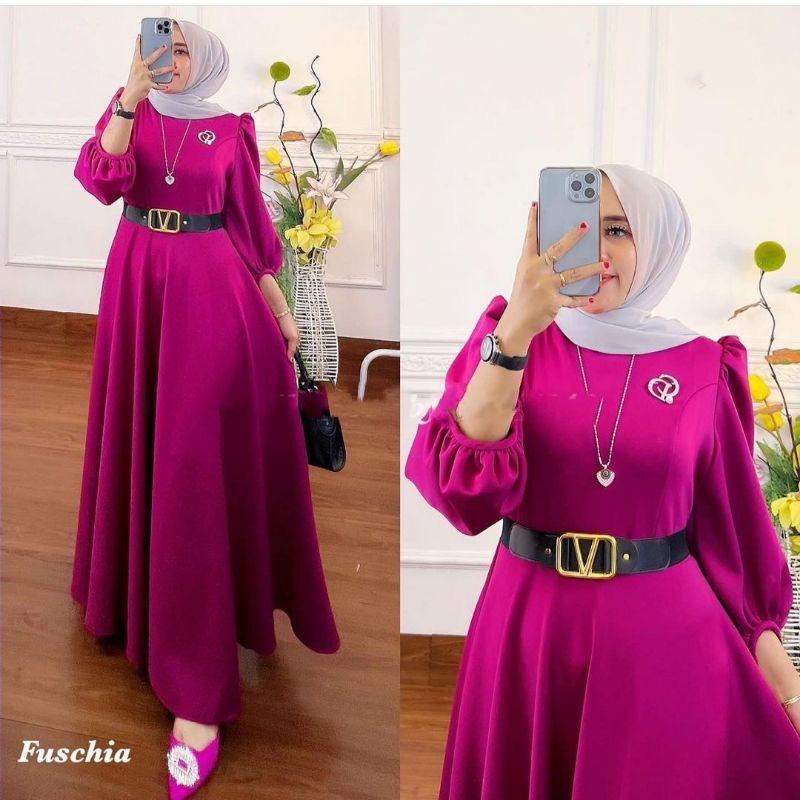 SEPHORA MAXY DRESS BAHAN SYAKILA FREE BELT GAMIS KONDANGAN JUMBO