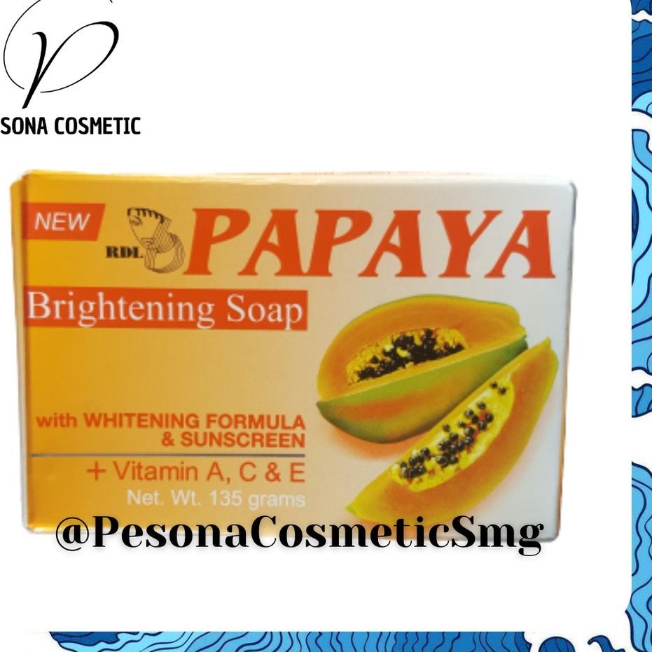 Best⭐ SABUN PEPAYA RDL ORIGINAL 135 GR / PAPAYA RDL PHILIPINA / KOJIC SOAP / SABUN RDL PAPAYA | Read
