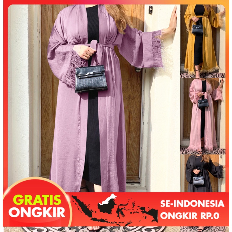 Pakaian Wanita Cargan| 2021 Bulu Wanita Renda Jubah Gaun Lr450
