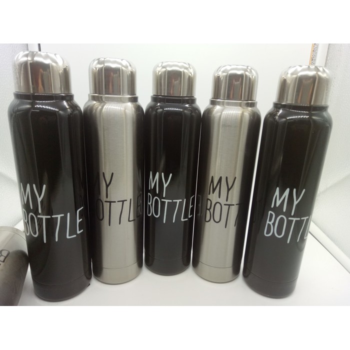 MY BOTTLE Vaccum Termos Air Panas Dingin Botol 400ml Handy - Perak