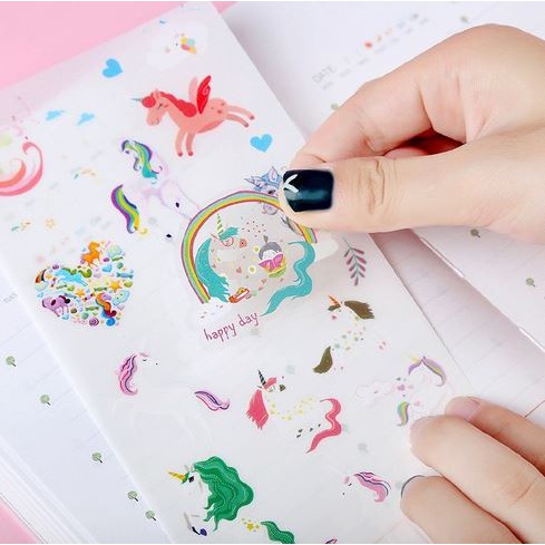 JENYU Diary Deco - Unicorn Cartoon (6pcs)