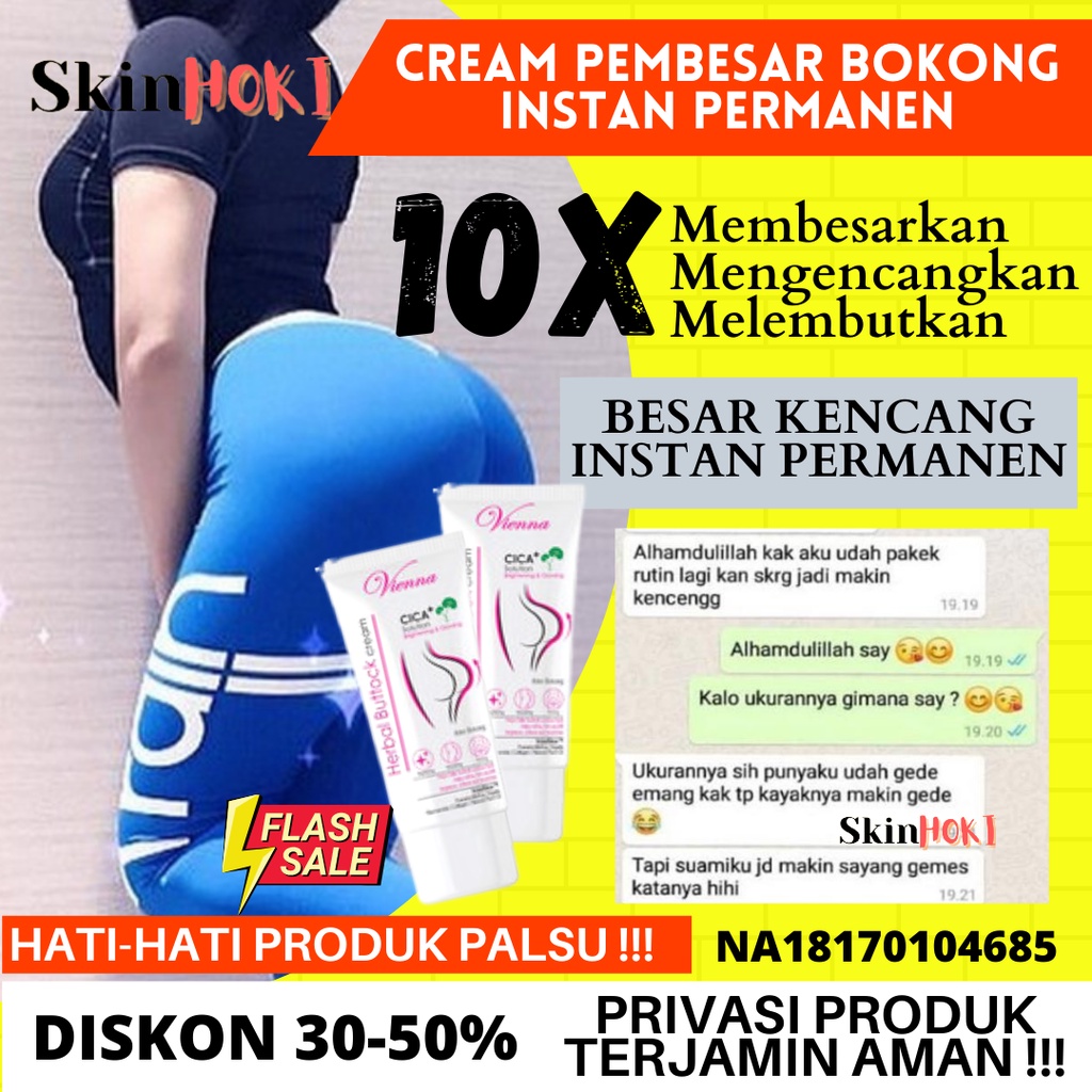 PEMBESAR BOKONG WANITA PERMANEN PEMBESAR PAYUDARA VIENNA HERBAL BUTTOCK CREAM 80ML PENGENCANG PANTAT ORIGINAL BPOM