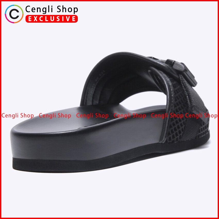 SANDAL EVERBEST PRIA ORIGINAL SLIDE CASUAL BRANDED ASLI HITAM EM00