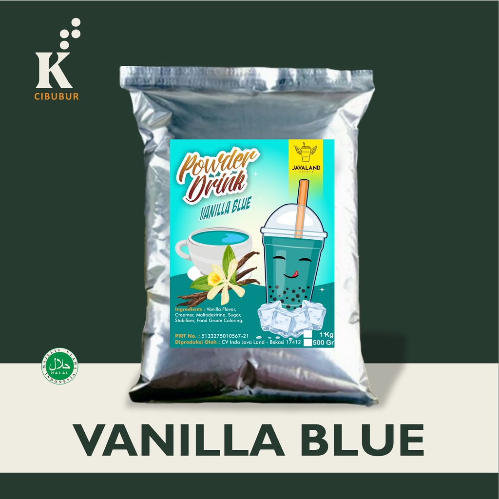 

Vanilla Blue bubuk minuman rasa powder drink bubble Javaland 1 kg