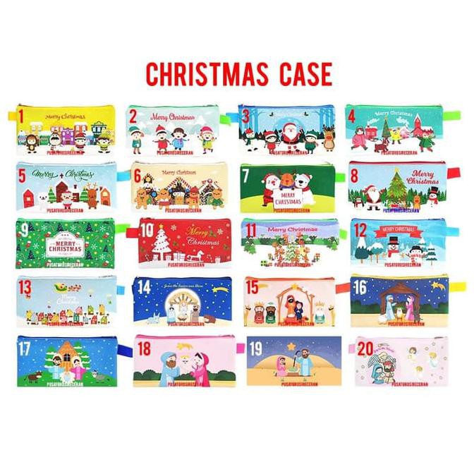 

(READY COD) Christmas Case Aneka Karakter dan Motif Tempat Pensil Suvenir Natal TERMURAH