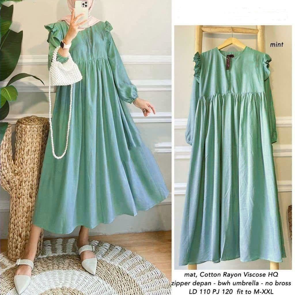 SORAYA MIDI DRESS SOFT MURAH BERKUALITAS | DASTER RUMAHAN FASHION WANITA BUSUI TERLARIS