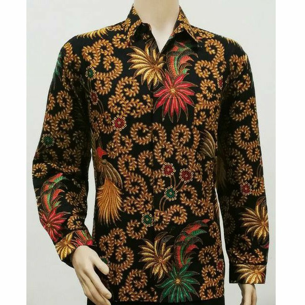 Kemeja Batik Jumbo 4L-5L Lengan Panjang Baju Hem Batik Pria Big Size Seragam LTF-brk