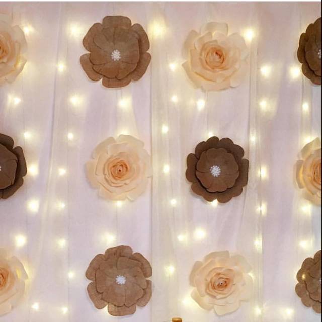 

IM PAPER FLOWER GOLD & BROKENWHITE