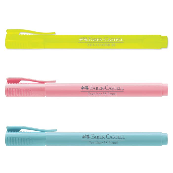 

READY TEXTLINER 38 SET 3 IN POUCH YELLOW PINK AND LIGHT BLUE
