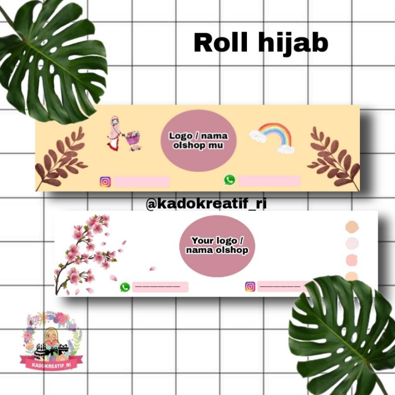 

(Min.100) Roll Hijab /Roll souvenir/Roll hampers/label hijab