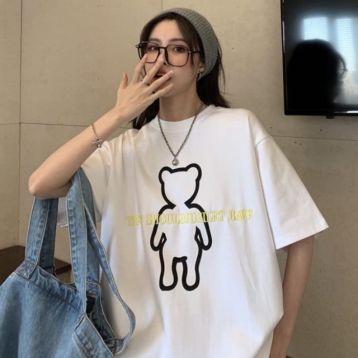 Kaos oversize wanita bavf bear