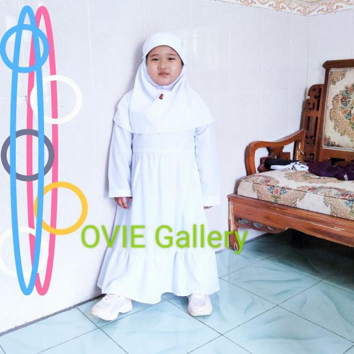 Paling Disukai.. baju gamis anak putih polos#gamis manasik haji anak#gamis anak terkini#gamis anak p