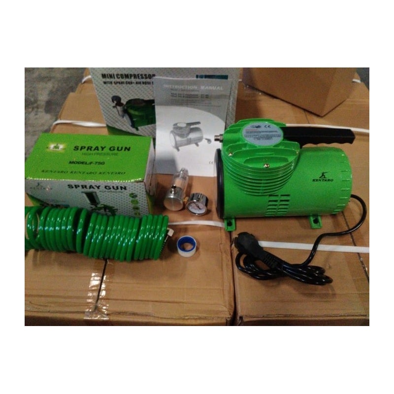 KENTARO Kompresor Mini Set Spray Gun F75G