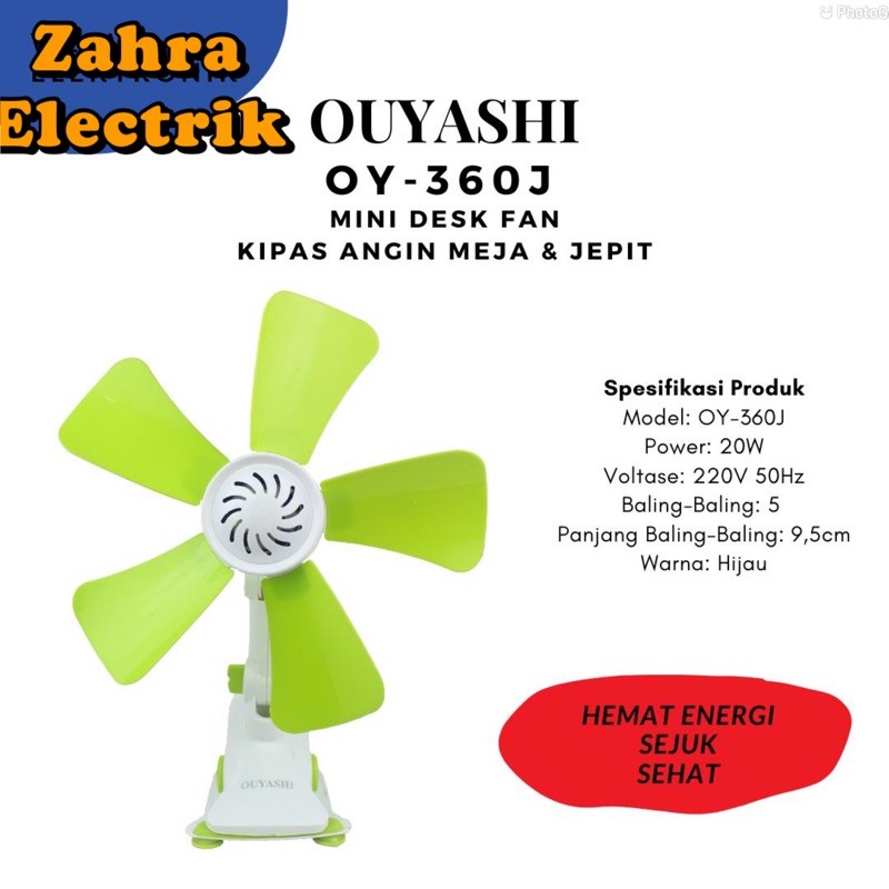 KIPAS JEPIT 20W OUYASHI 360J