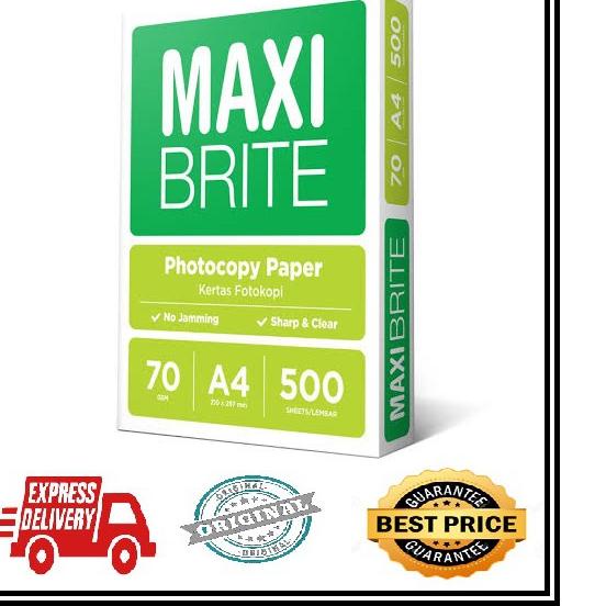 

Sale - KERTAS HVS MAXI BRITE A4 70 GR ECERAN MURAH !!