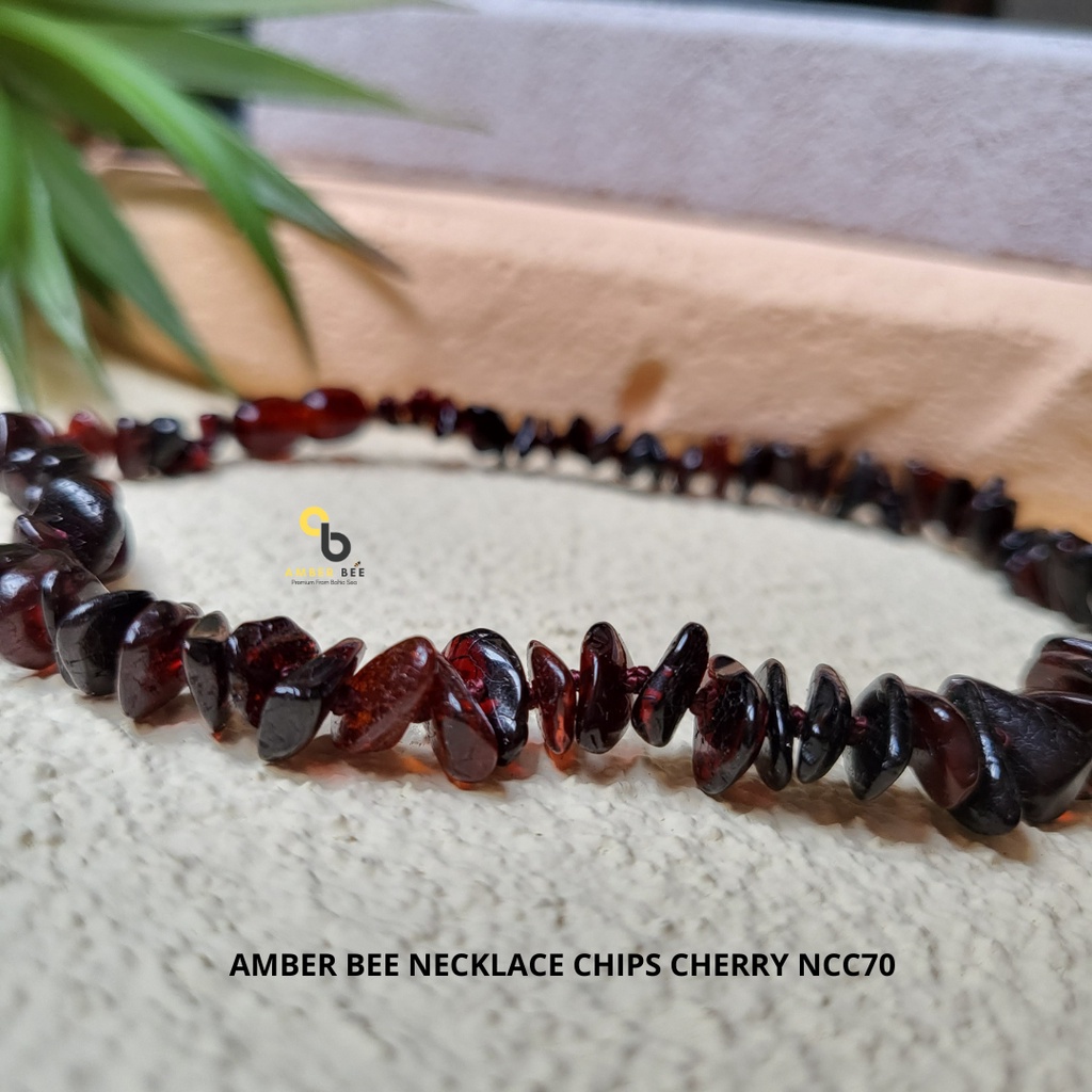 Kalung Amber Anak Glossy Cherry Chips NGCC70 By Amber Bee