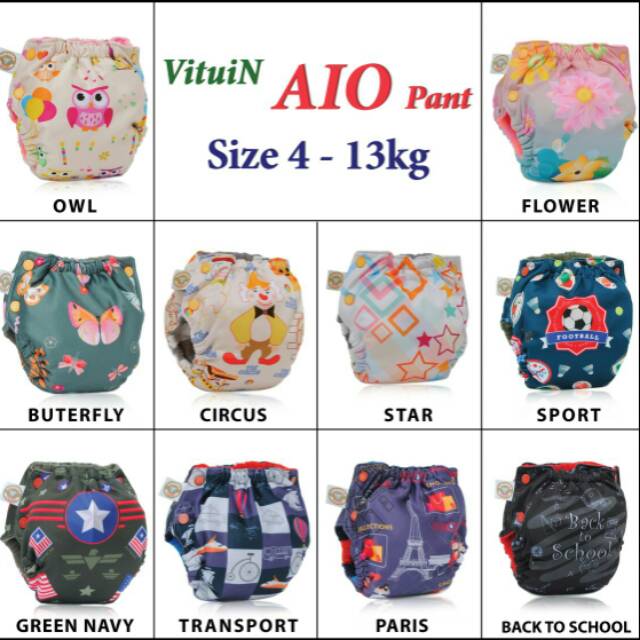 Clodi aio/clodi pant/clodi celana/clodi insert microfiber