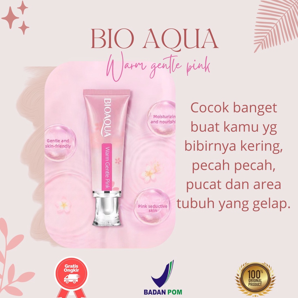 BIOAQUA NENHONG BPOM HALAL BIOAQUA WARM GENTLE PINK NENHONG CREAM LIP CREAM SERUM BIBIR LIP BALM LIP OIL LIP GLOSS 30G  PEMERAH BIBIR BPOM HALAL