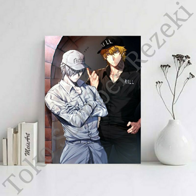 

Poster Hataraku Saibou Cells at Work T Killer White Cell Kanvas A4