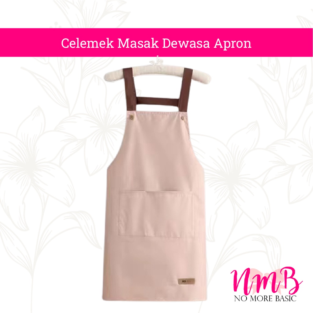 Celemek Masak Dewasa Apron Motif Polos &amp; Floral