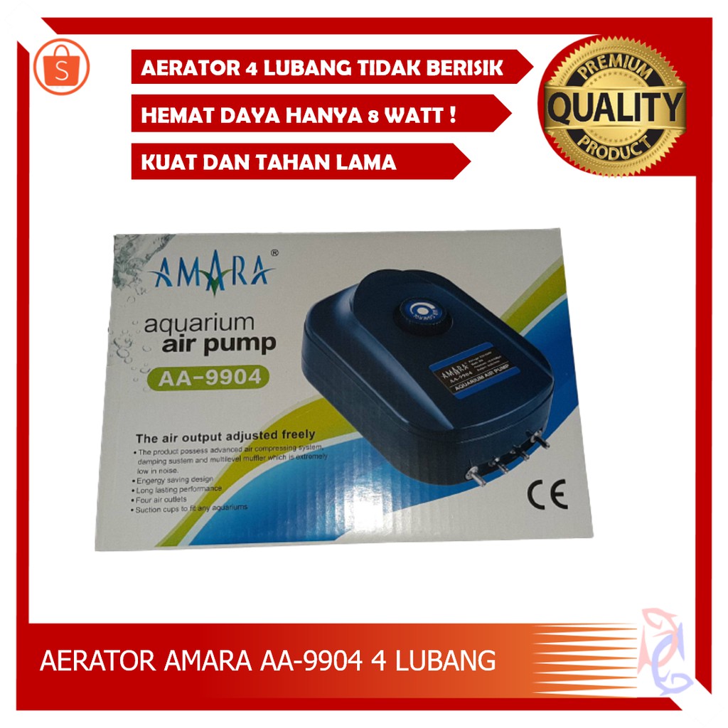 AERATOR AMARA AA-9904 AERATOR 4 LUBANG AIRPUMP 4 LUBANG AERATOR AQUARIUM AERATOR 4 LUBANG MURAH