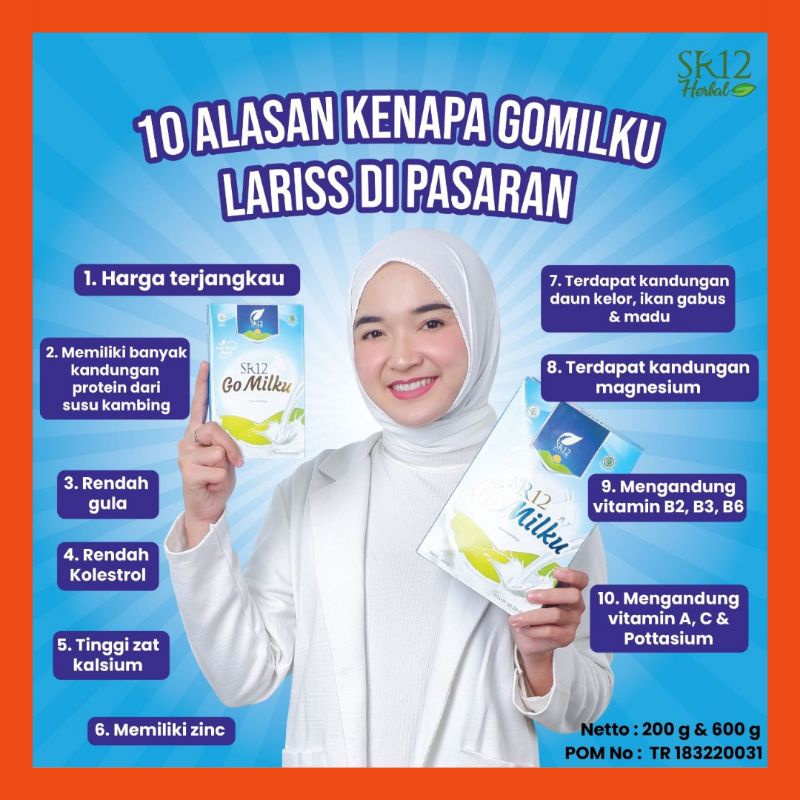 

Susu Kambing Gomilku SR12 / Susu Kambing Etawa Kualitas Premium /Go Milku Susu Etawaku Kambing Go Milku Susu Gemuk Badan Minuman Susu Penggemuk Susu Gomilk Milkku Sr12 Bubuk Gemuk Badan Milk Original BPOM