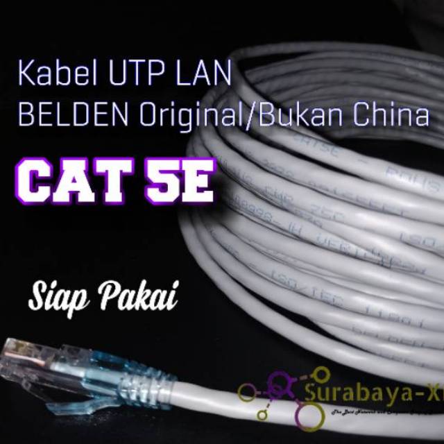 Kabel Lan UTP Belden 90 Meter 90 M 90Meter 90M Cat 5E Cat5E Siap Pakai