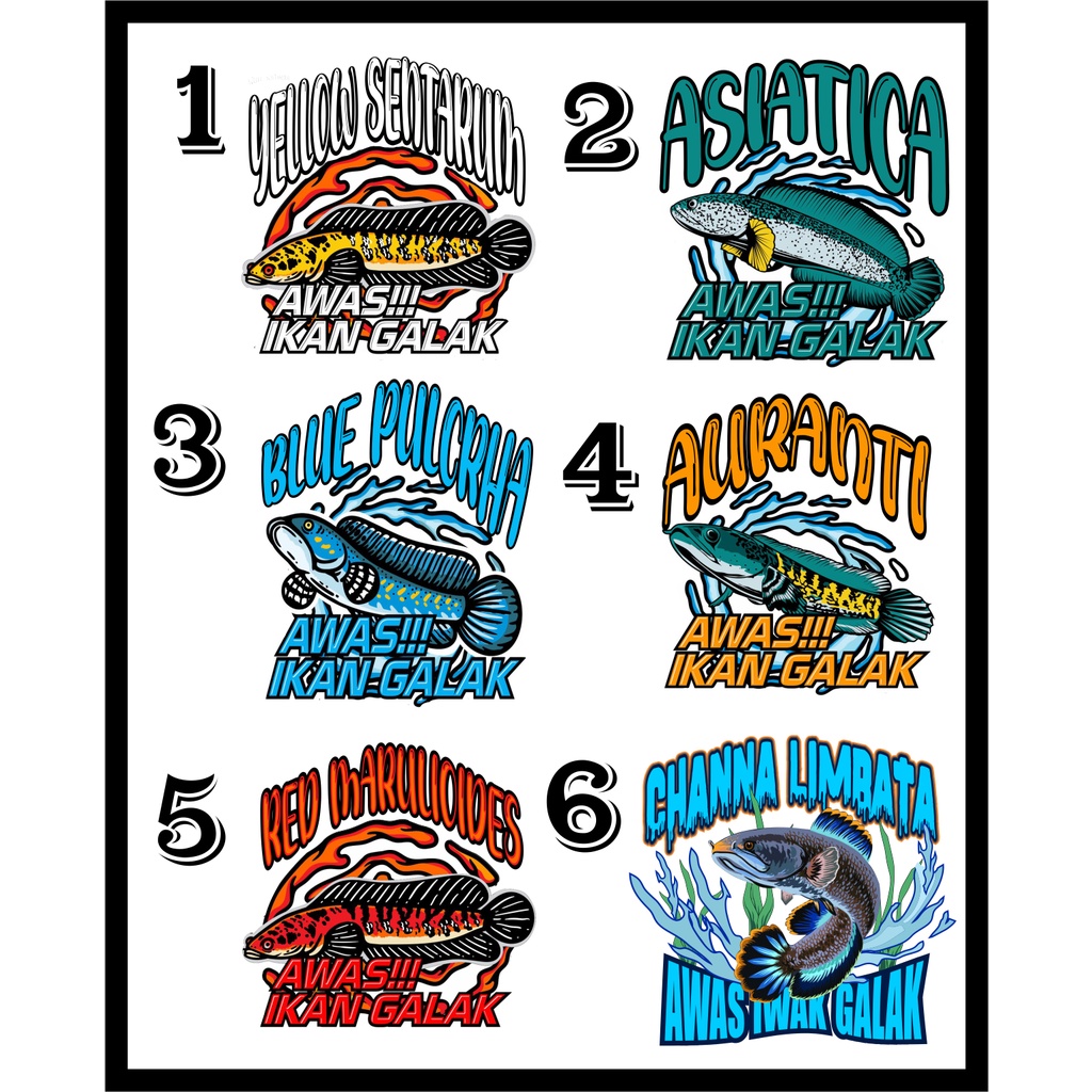 STICKER AKUARIUM CHANA 9cm