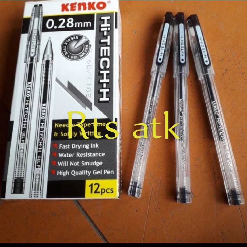 

pulpen.gel.hi tech.kenko.0.28mm.isi12pcs