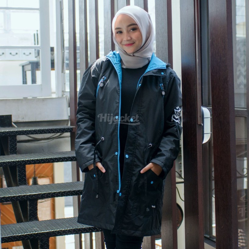 HIJACKET MONTIX BLACK ORIGINAL | JAKET WANITA | JAKET MUSLIMAH | JAKET WATERPROOF | JAKET POLYFIBER