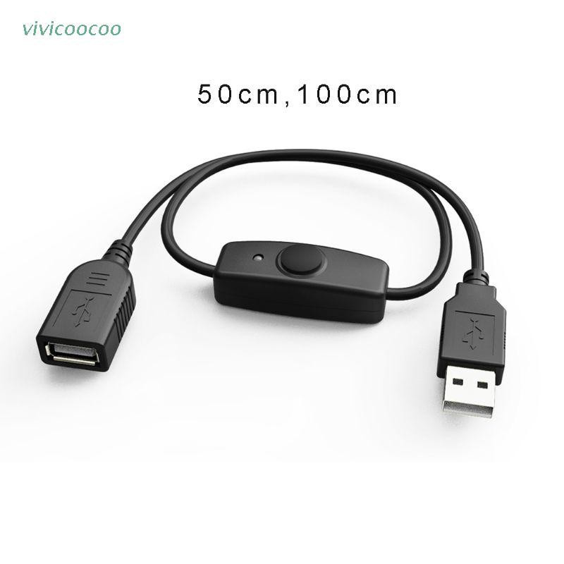 VIVI   Data Sync USB 2.0 Extender Cord USB Extension Cable With ON OFF Switch LED Indicator for Raspberry Pi PC USB Fan LED Lamp USB Charger