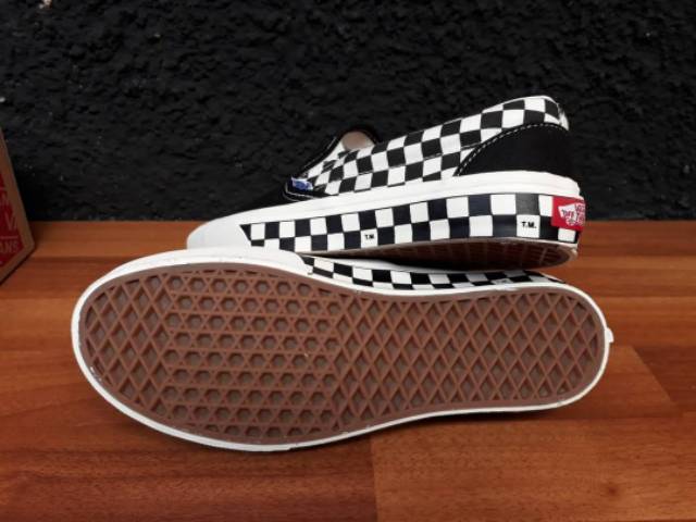 Vans SLIP ON SIDEWALL BLACK WHITE Waffle DT PREMIUM BNIB MADE IN CHINA Size 40/41/42/43/44