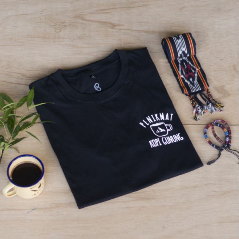 Kaos Pendaki Baju Gunung Kaos gunung "PENIKMAT KOPI GUNUNG" PAKAIAN PRIA ORIGINAL PREMIUM