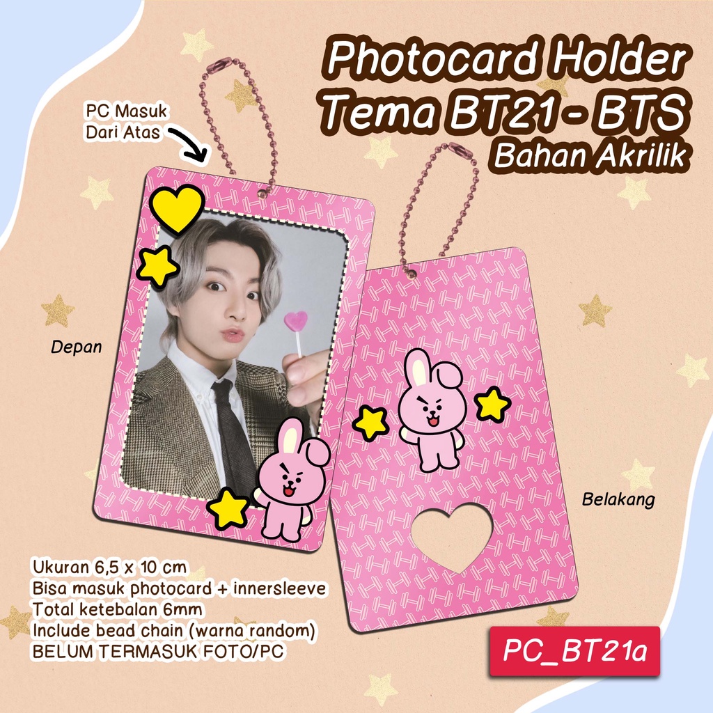 Photocard/PC Holder Tema BT21 bahan Akrilik