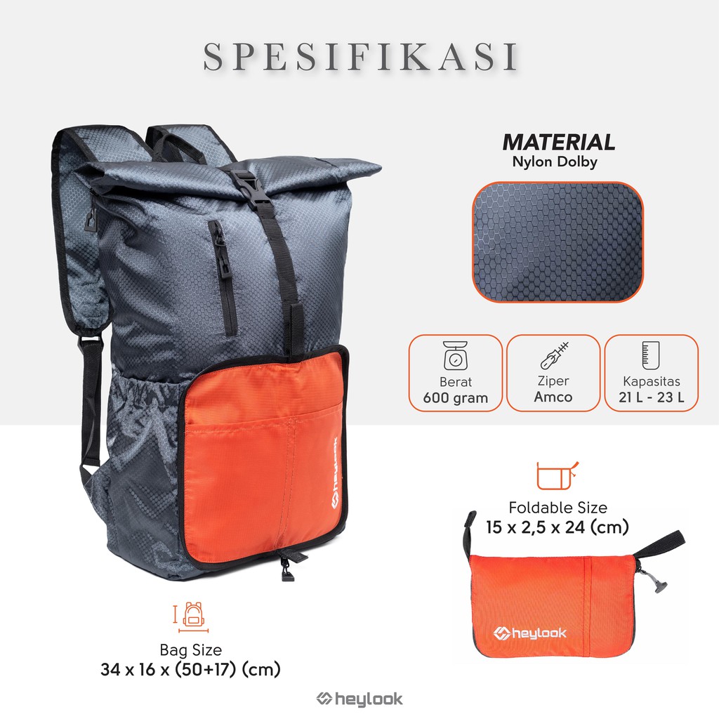 [BISA COD ]Tas Ransel Lipat Anti Air Waterproof Camping Pendaki Outdoor Ultralight Foldable Backpack